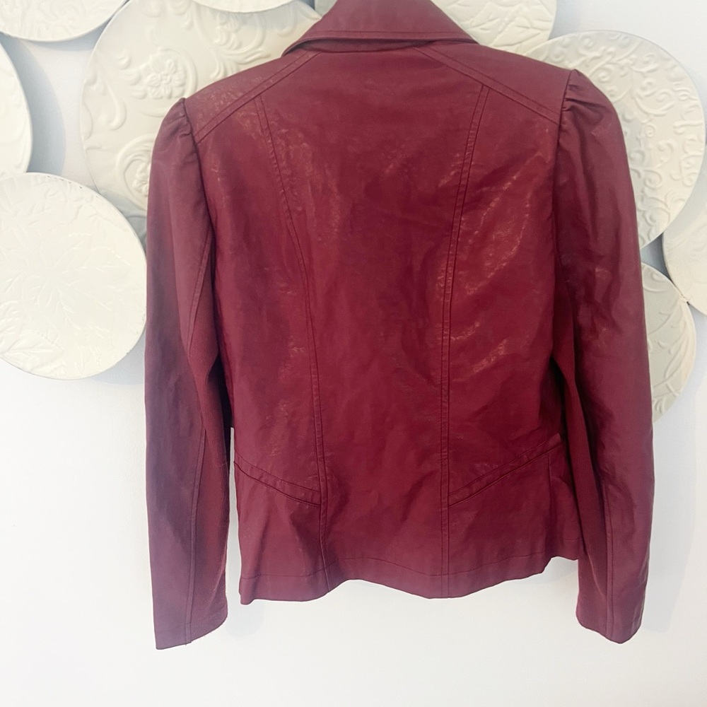 XS Anthro Faux Leather Moto Jacket - Picture 3 of 4